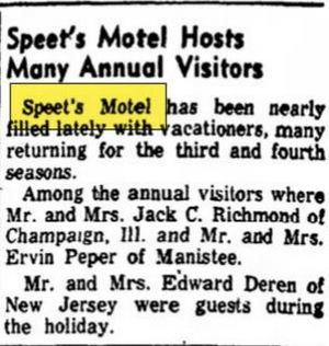 Speets Modern Motel (Websters Inn) - July 1962 Article